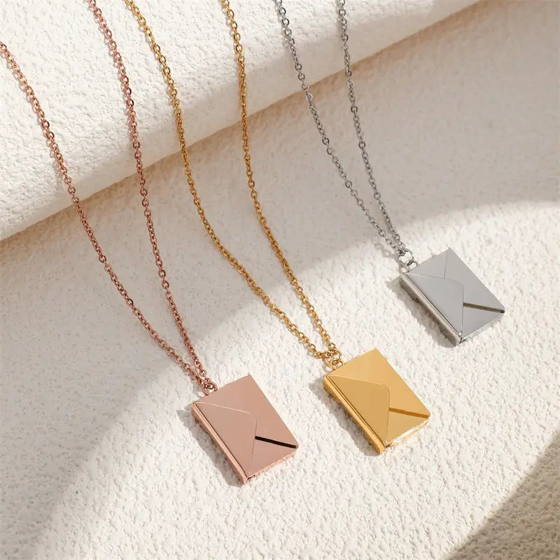 Customized Envelope Necklace + Gift box