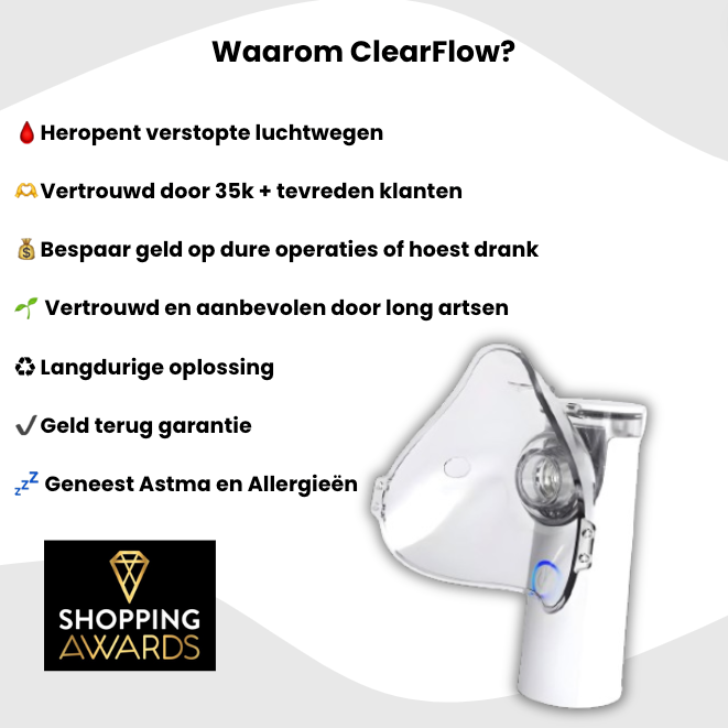 ClearFlow - Natuurlijke ademhalingshulp